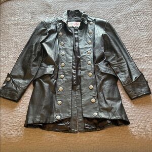 Begazio Leather Trench Coat